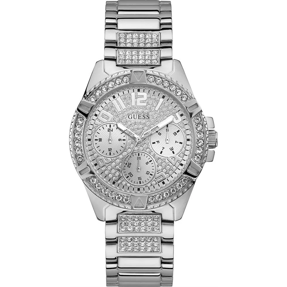 Guess Frontier Silver Tone Watch 40mm