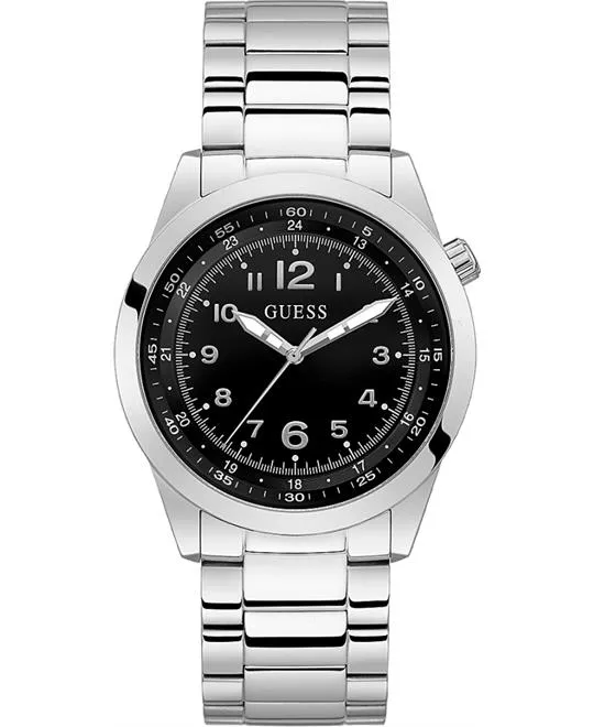 Guess Silver Case Tone Stainless Steel Watch 42mm