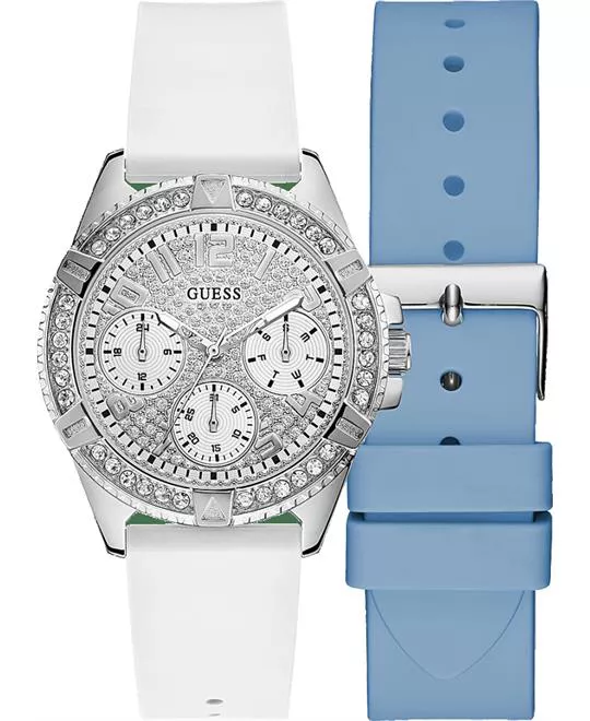 Guess Frontier Silver Watch Set 40mm