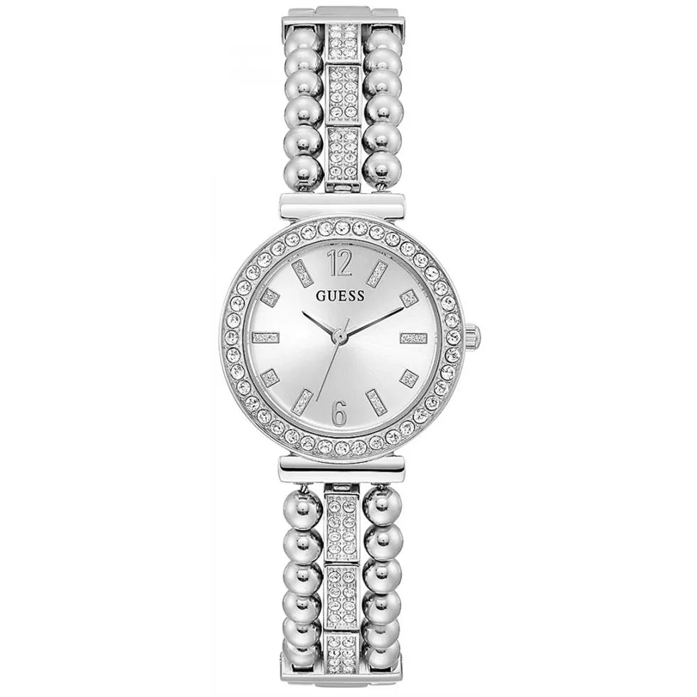 Guess Intricate Silver Tone Watch 30mm