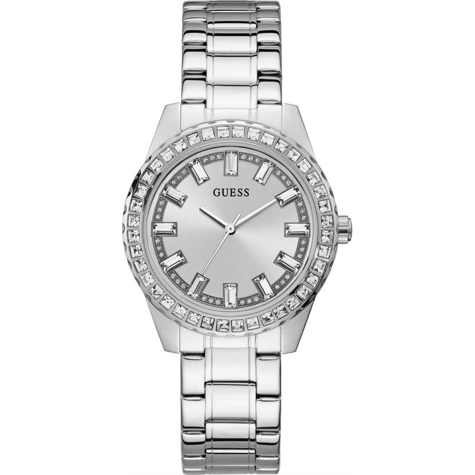 Guess Sparkling Silver Tone Watch 38mm