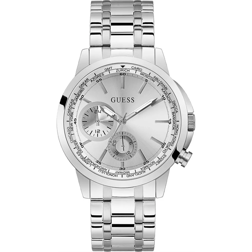 Guess Falcon Silver Tone Watch 44mm                                                                               