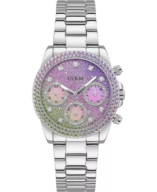Guess Silver Tone Case Watch 38mm