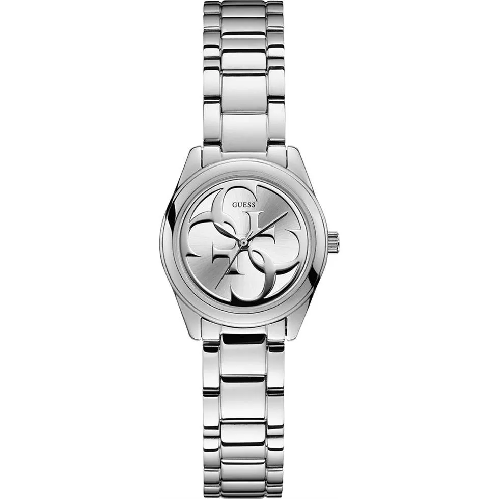 Guess Silver-Tone Logo Analog Watch 28mm