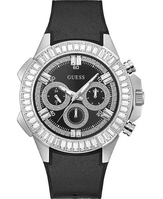 Guess Contender Silver Tone Watch 47mm