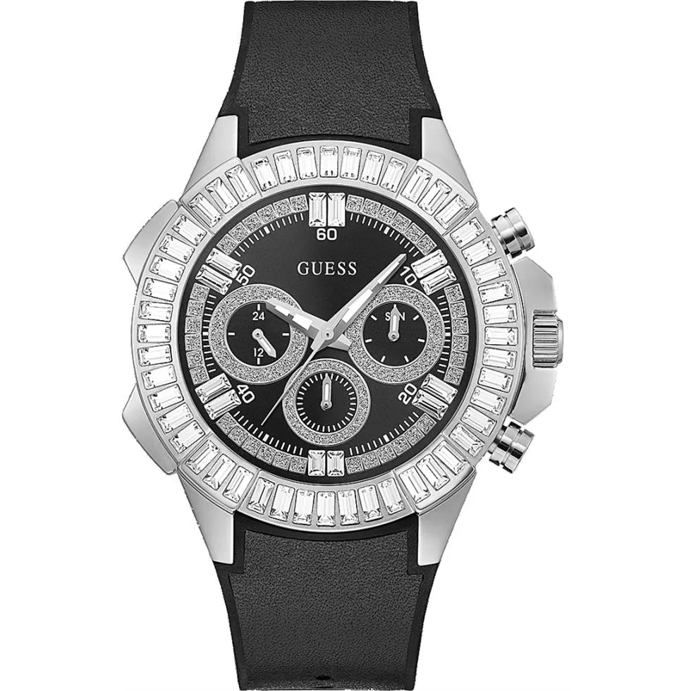 Guess Contender Silver Tone Watch 47mm