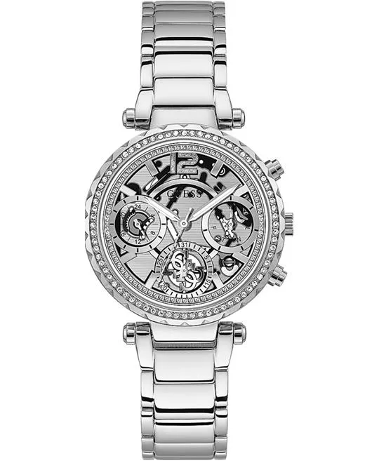 Guess Solstice Silver Tone Watch 37mm