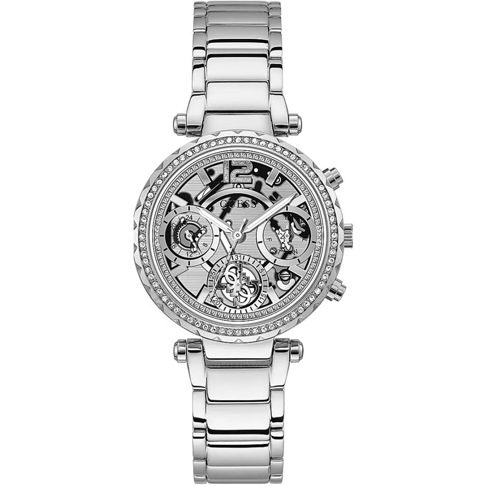 Guess Solstice Silver Tone Watch 37mm