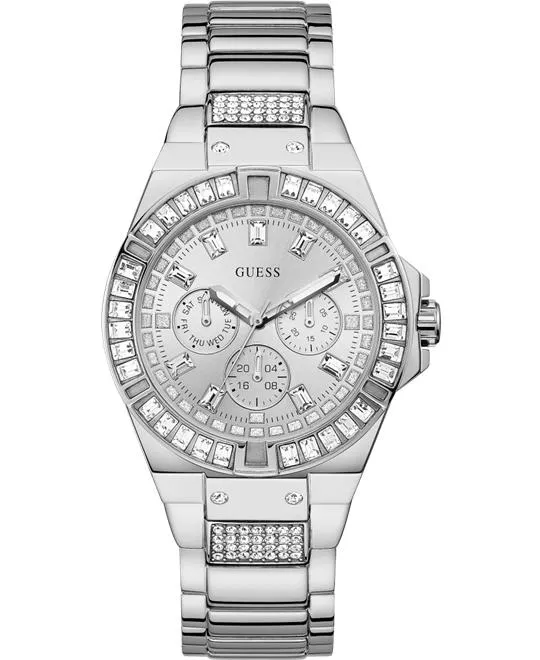 Guess Silver Tone Stainless Steel Watch 39mm