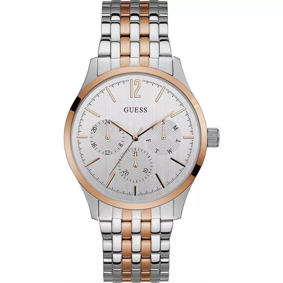 Guess  Silver Two-tone Stainless-Steel Watch 42mm