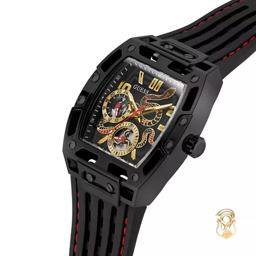Guess Snake Mens Black Multi-function Watch 41.5 mm 