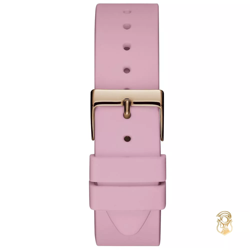 Guess Sparkling Pink Silicone Watch 40mm