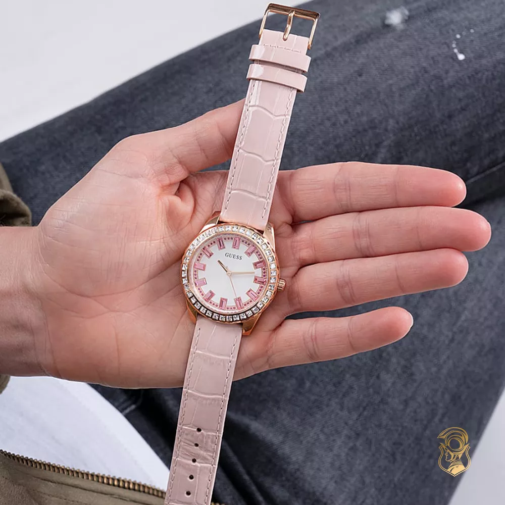 Guess Sparkling Pink Tone Watch 38mm