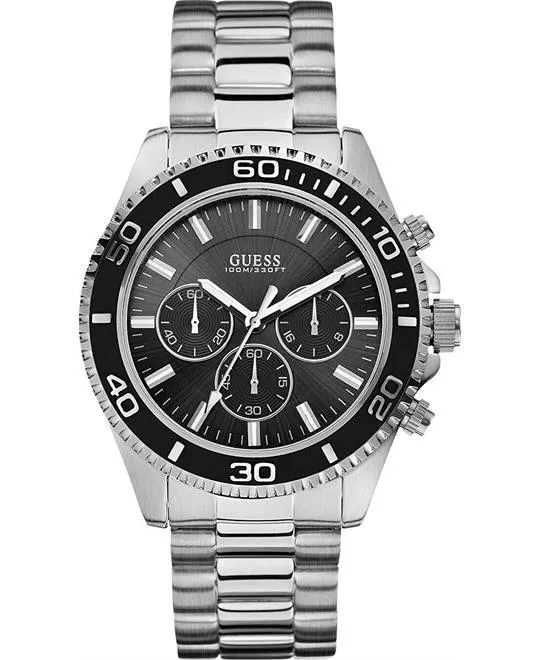 Guess Chronograph Silver Tone Watch 44mm