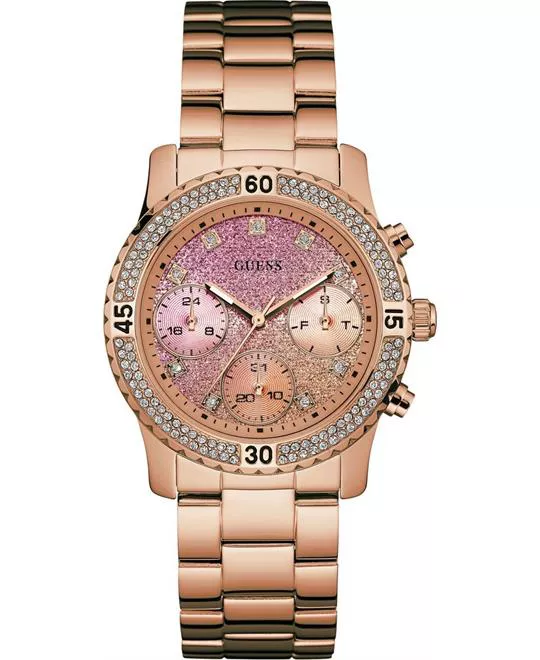 GUESS Sporty Rose Gold-Tone Watch 37mm