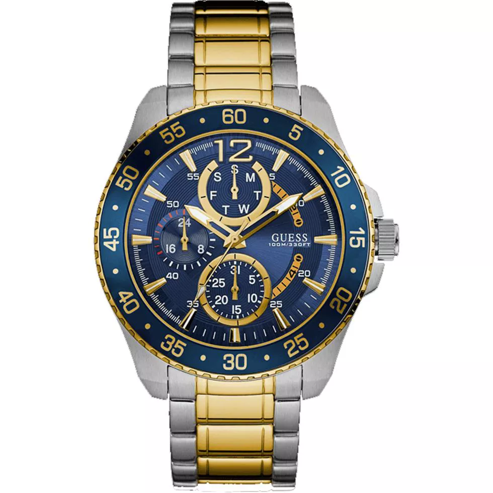 GUESS Sporty Silver-Tone & Gold-Tone Watch 45.5mm
