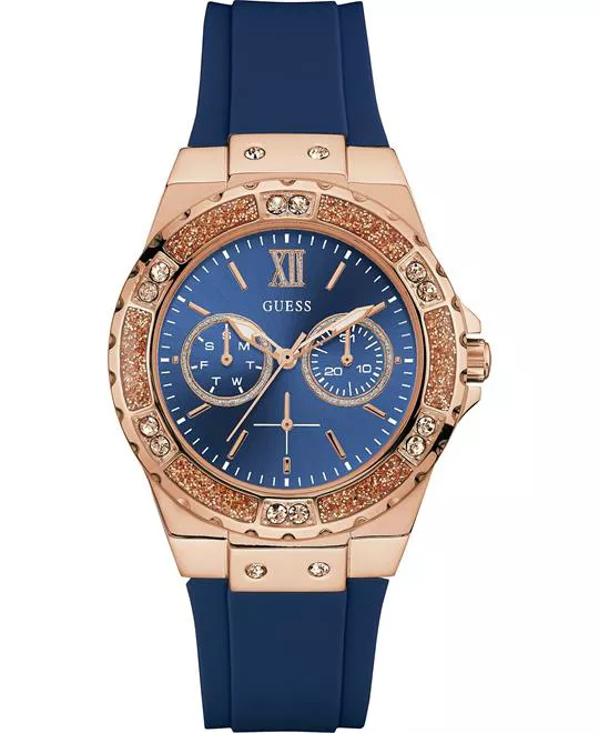 Guess Limelight Blue Silicone Watch 39mm