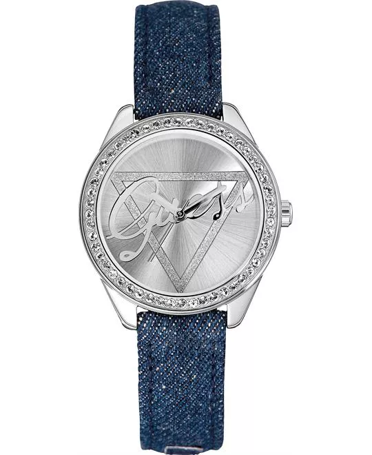 Guess Dazzling Iconic Logo Crystal Womens Watch 37mm