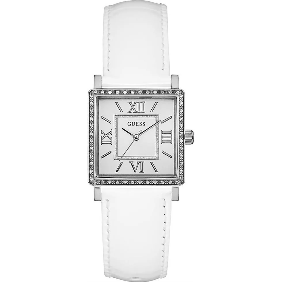 GUESS Timeless Style White and Silver Watch 27mm
