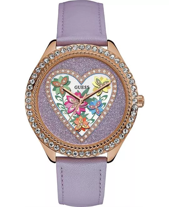 Guess Trendy Heart Purple Watch 44mm
