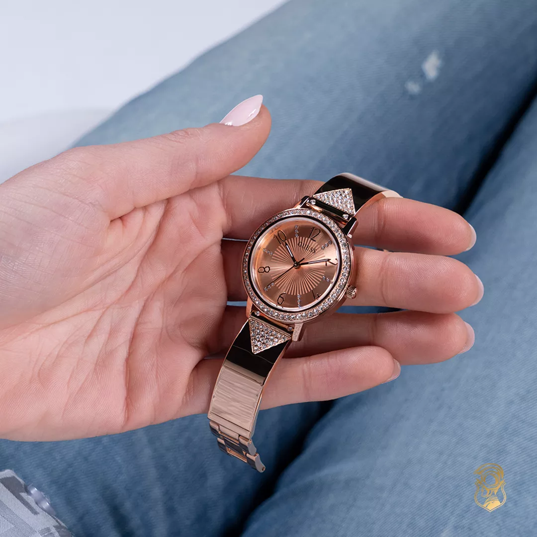 Guess Tri Luxe Rose Gold Watch 32mm