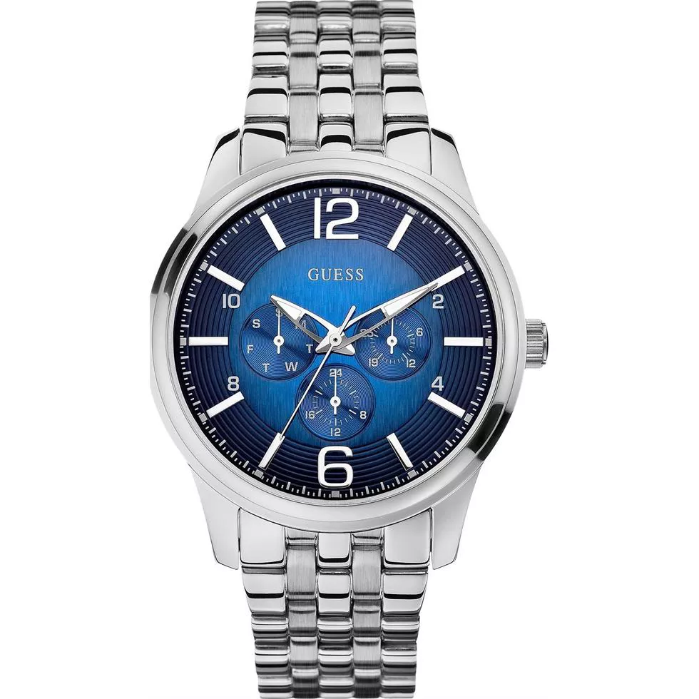 GUESS On Time Men's Watch With Blue Dial 45mm 