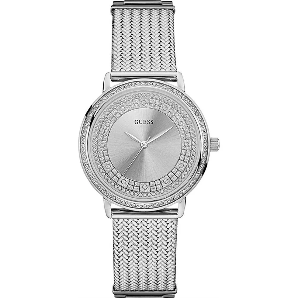 Guess Willow Silver Tone Watch 36mm