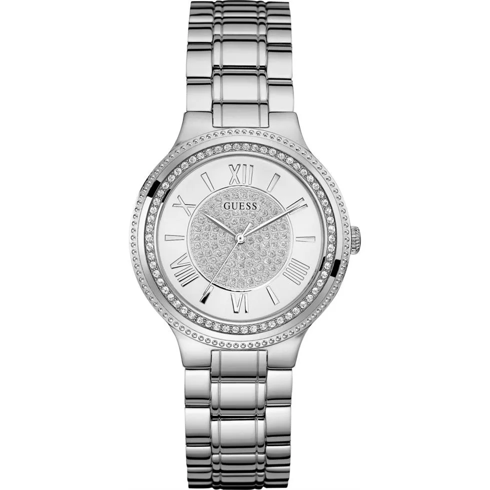 GUESS Women's Classic Silver-Tone Watch 36.5mm