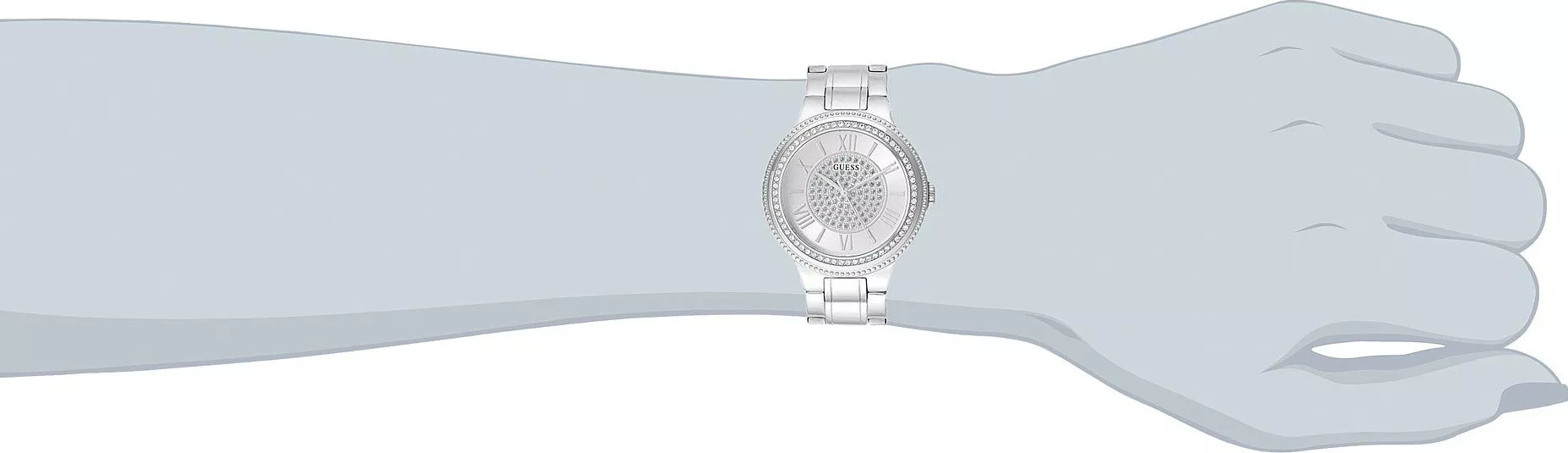 GUESS Women's Classic Silver-Tone Watch 36.5mm