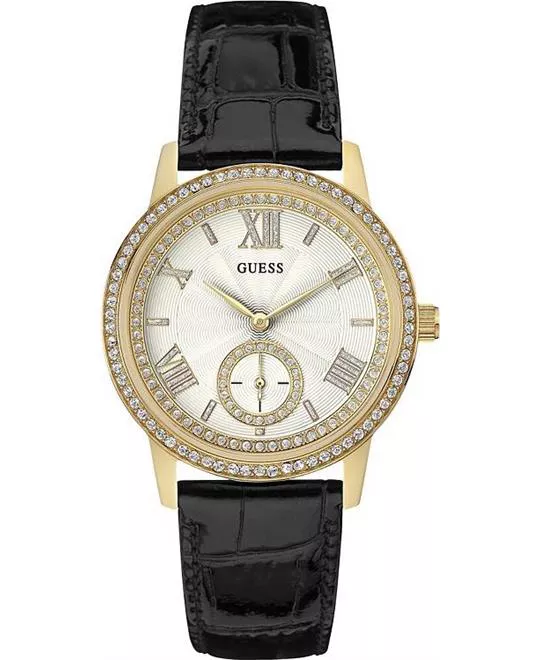 GUESS Elegant Black & Gold-Tome Watch 39mm