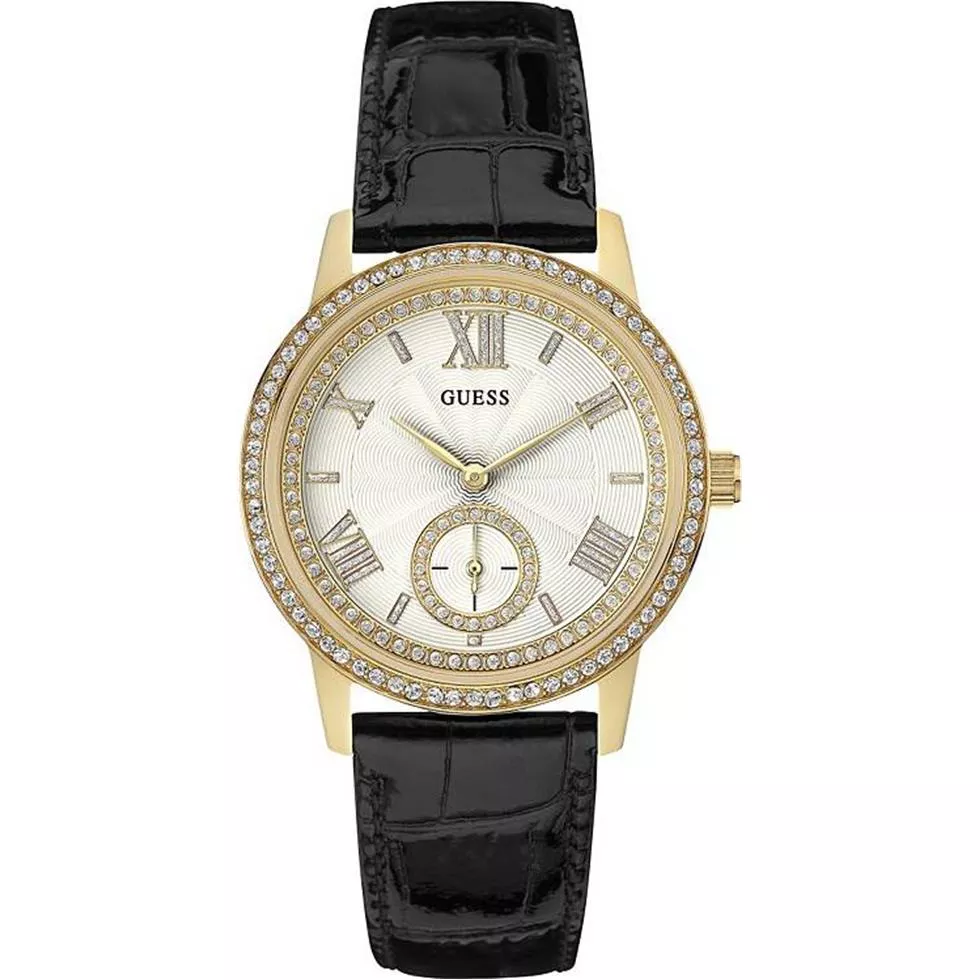 GUESS Elegant Black & Gold-Tome Watch 39mm