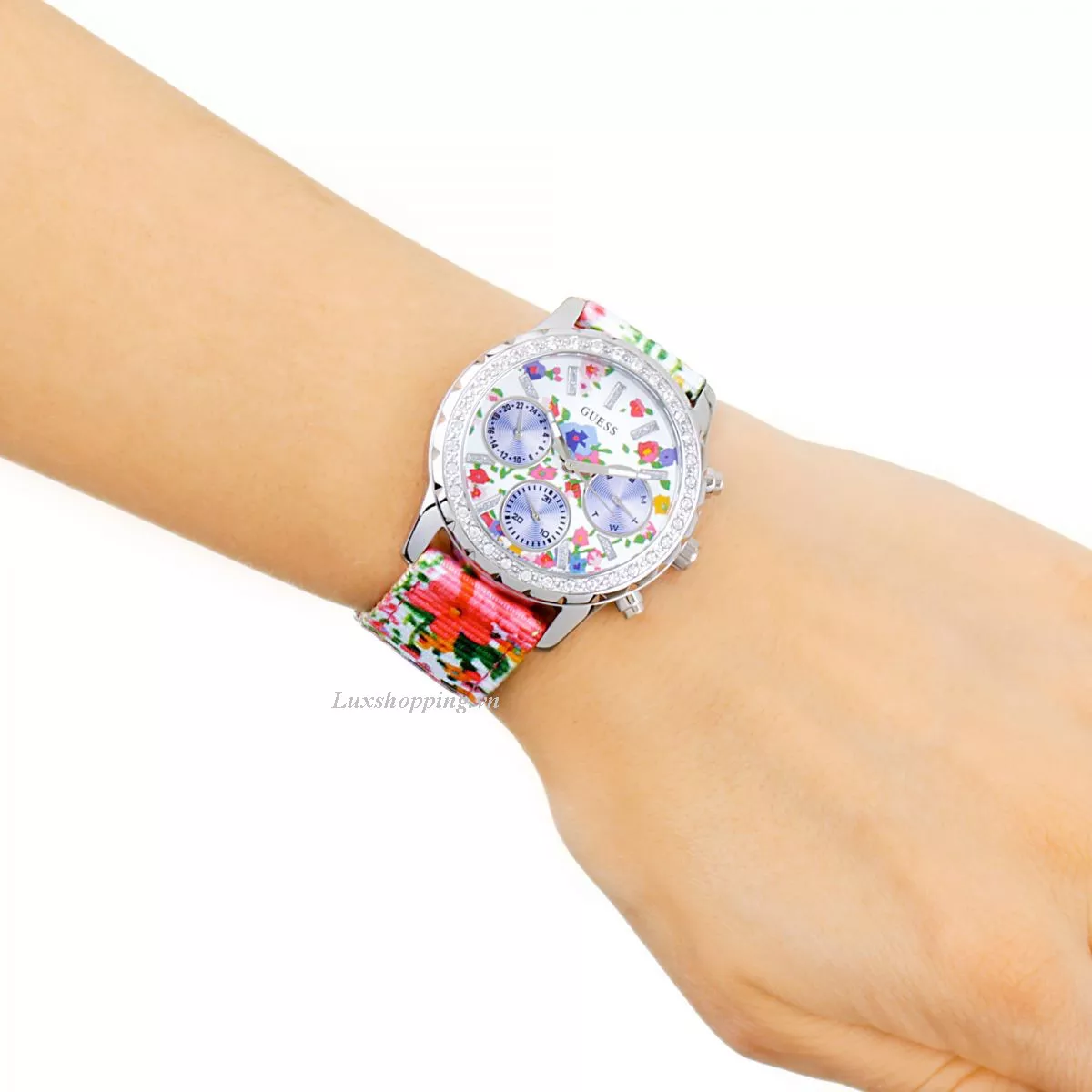 GUESS Multicolor Floral Watch 38mm
