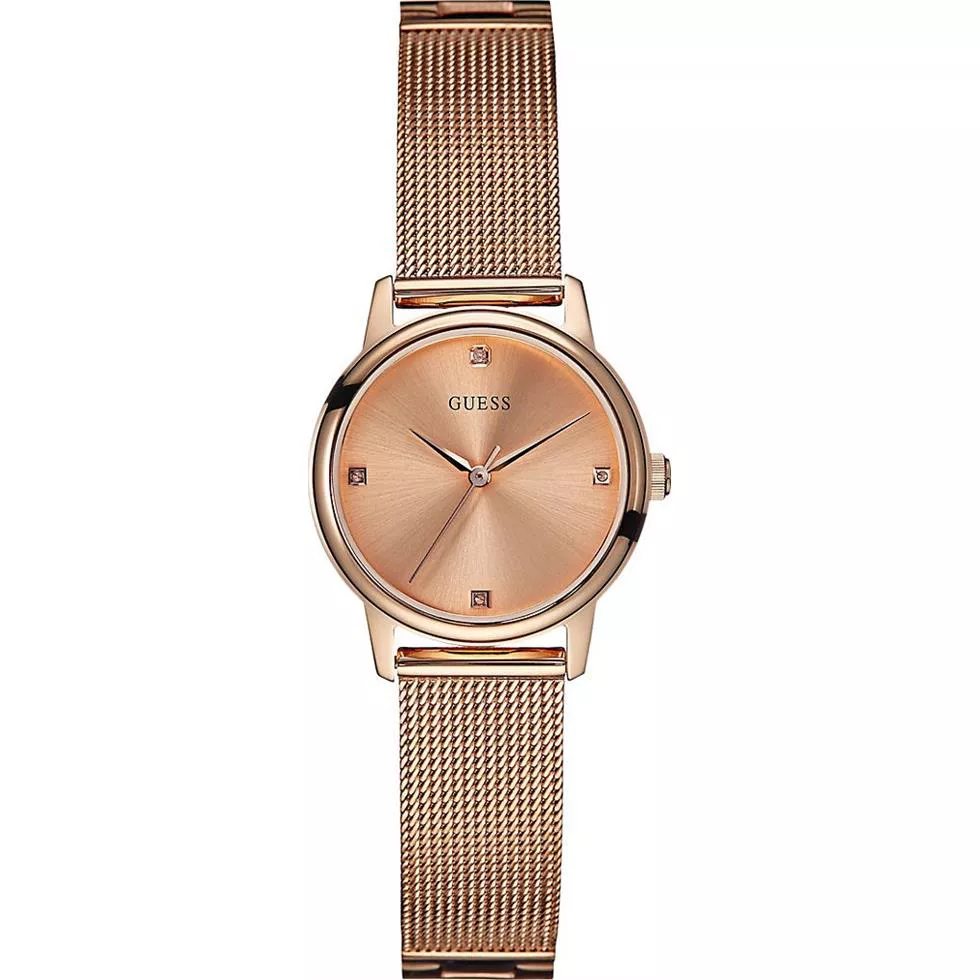 GUESS Women's Rose Gold-Tone Watch 28mm