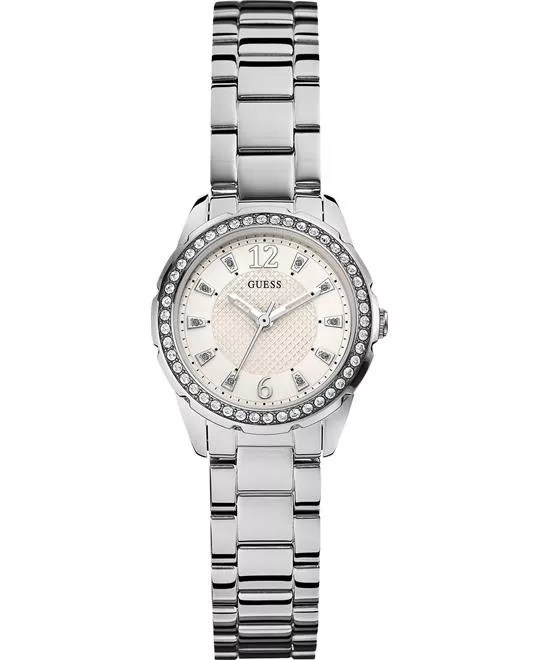GUESS Women's Silver-Tone Bracelet Watch 27mm