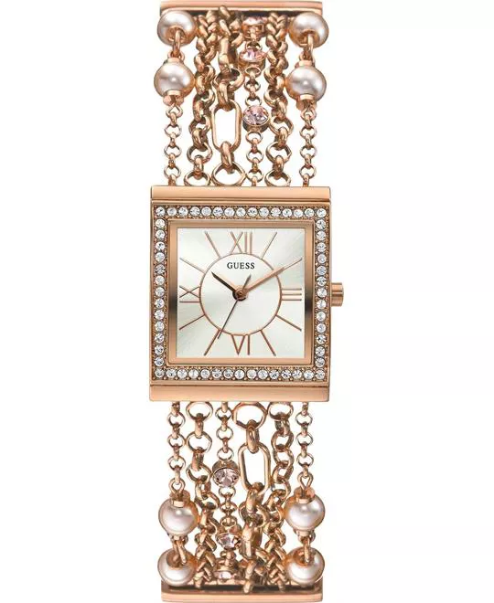 GUESS Pearl Embellished Women's Watch 26mm