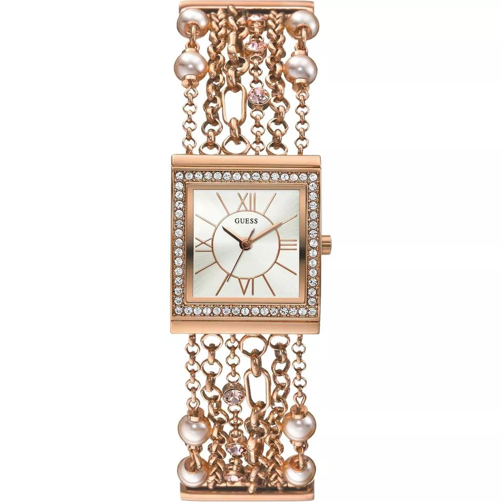 GUESS Pearl Embellished Women's Watch 26mm