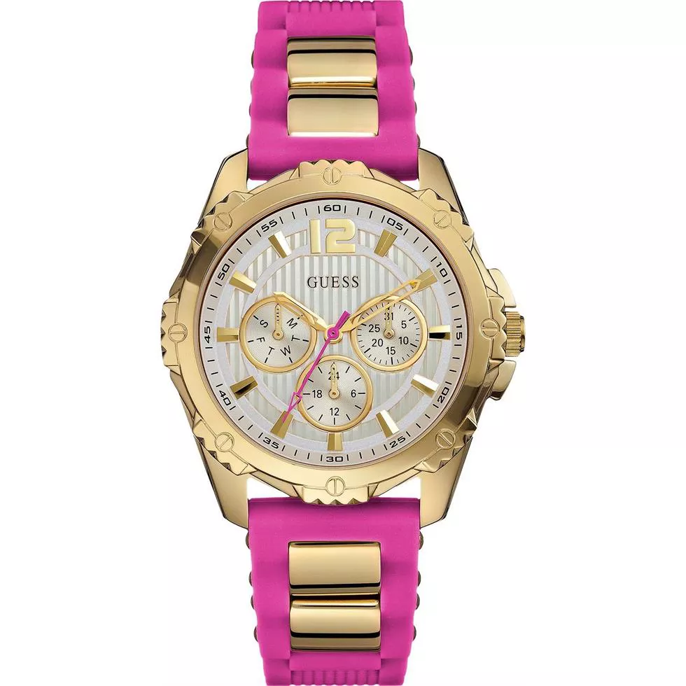 Guess Intrepid Pink Tone Watch 42mm