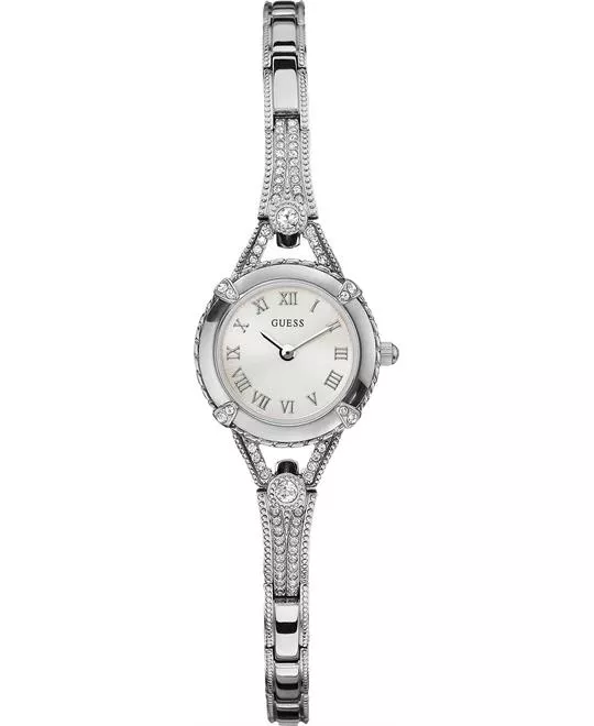 Guess Petite Embellished Silver Tone Watch 22mm