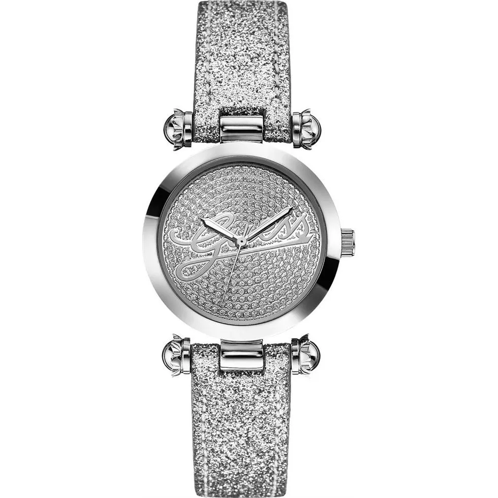 GUESS GLITTER SILVER SHINE SEXY LADIE'S WATCH 32mm