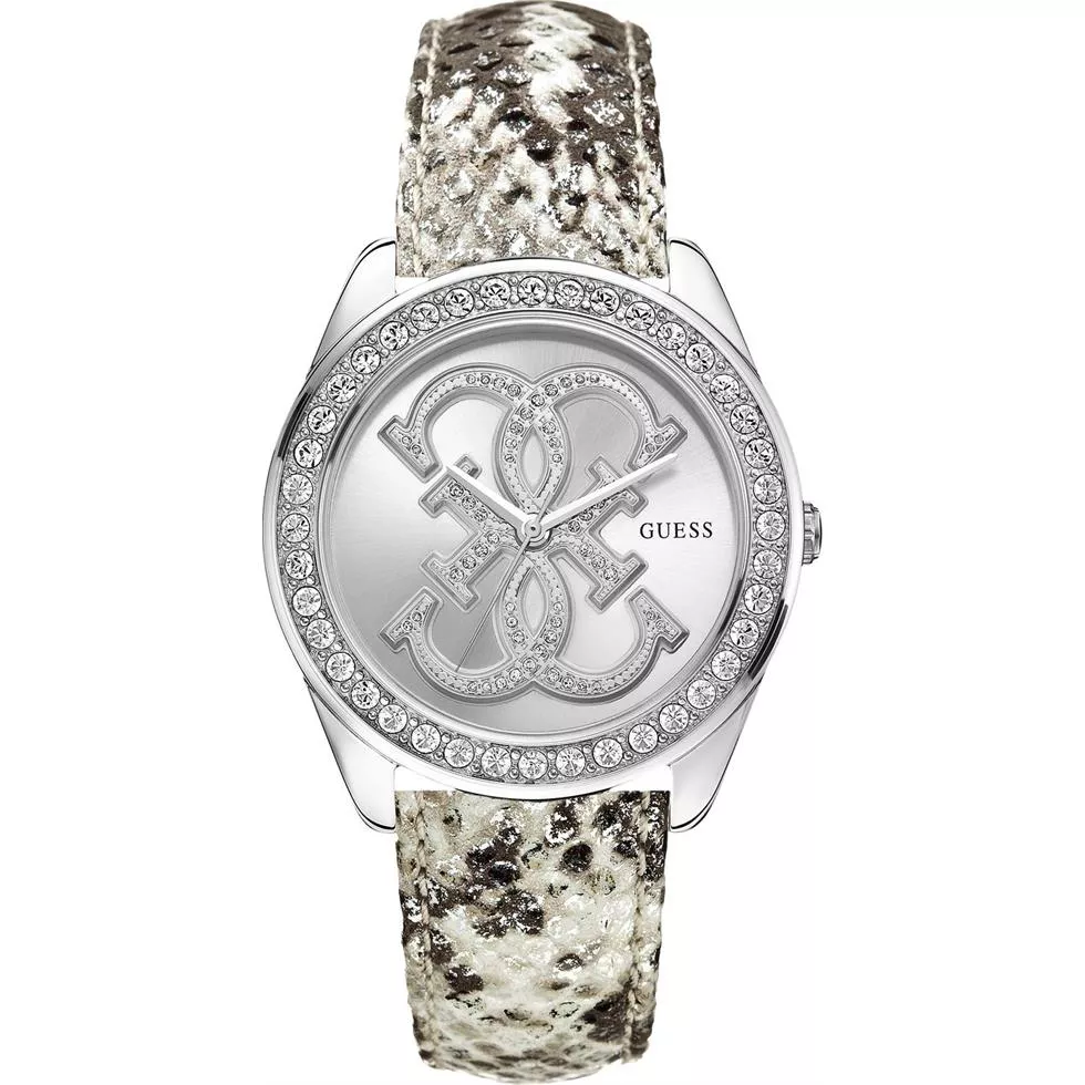 Guess Dazzling Iconic Logo Crystal Womens Watch 40mm