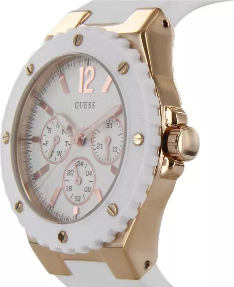 GUESS Women's White Silicone Strap 40mm