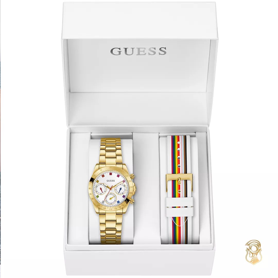 Guess Worn with Pride Watch Set 38mm