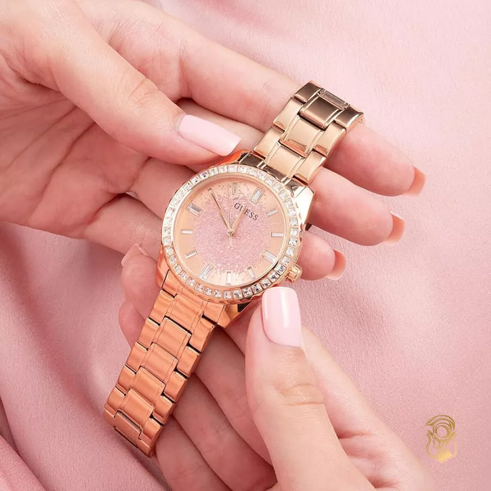 GuessGlitter Rose Gold Tone Watch 38mm