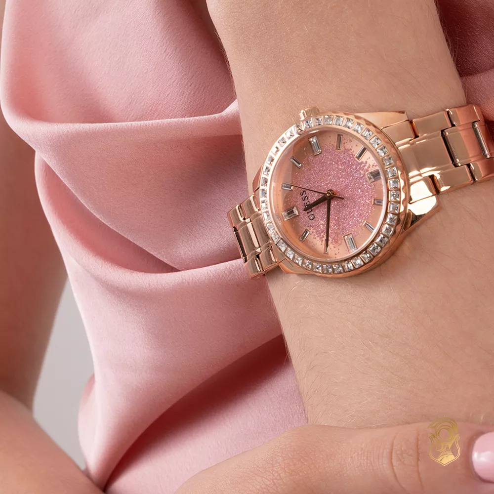 GuessGlitter Rose Gold Tone Watch 38mm