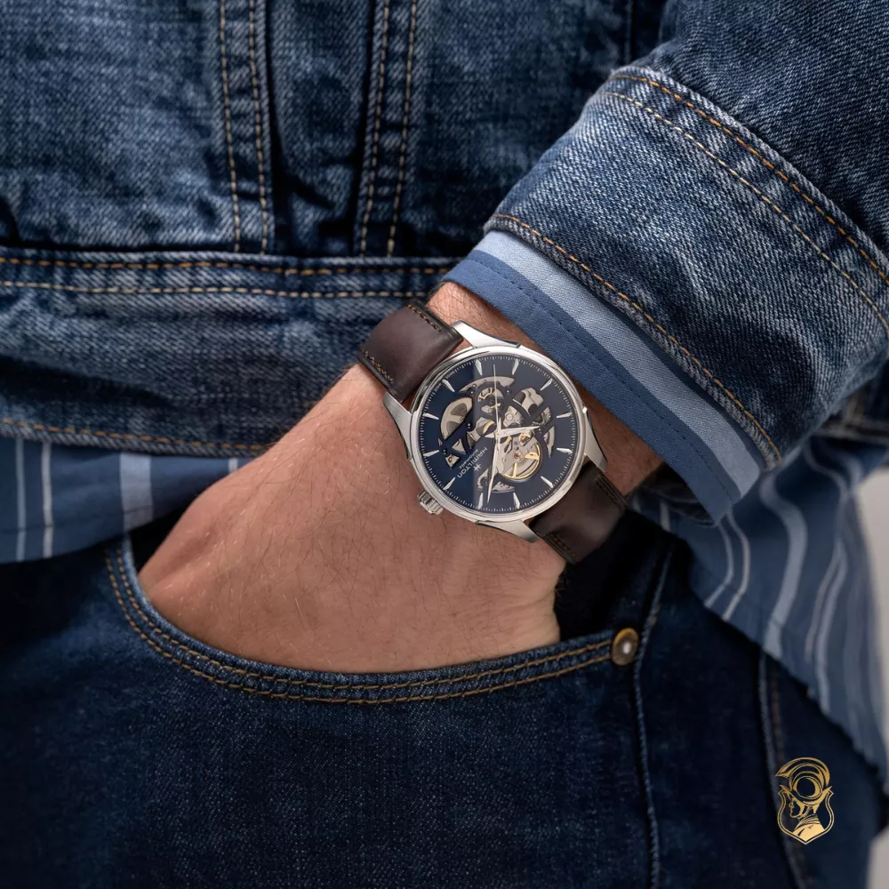 Hamilton Jazzmaster Blue Skeleton Watch 40mm