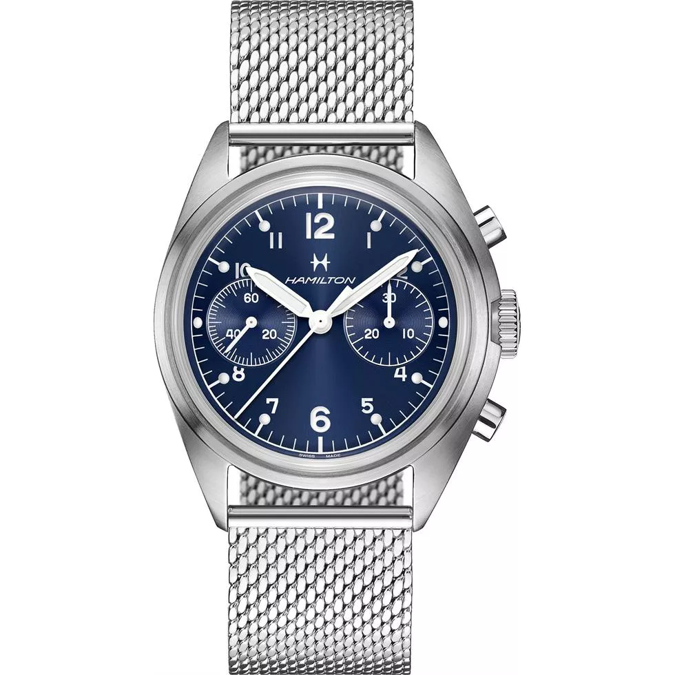 Hamilton Khaki Aviation Pilot Pioneer Mechanical Chrono Watch 40mm