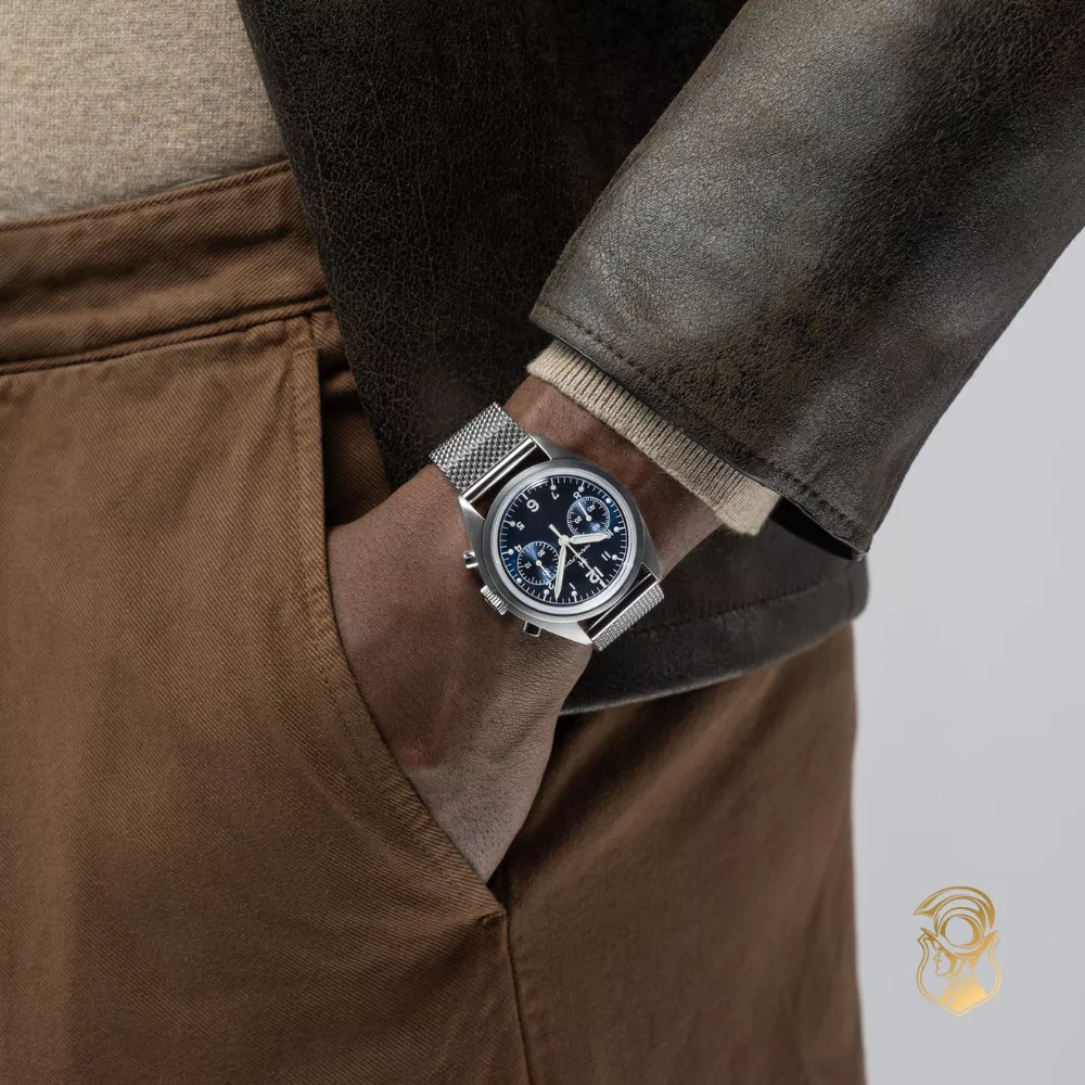 Hamilton Khaki Aviation Pilot Pioneer Mechanical Chrono Watch 40mm