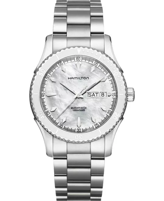 Hamilton Seaview Day Date Mother-Of-Pearl Dial Watch 42mm