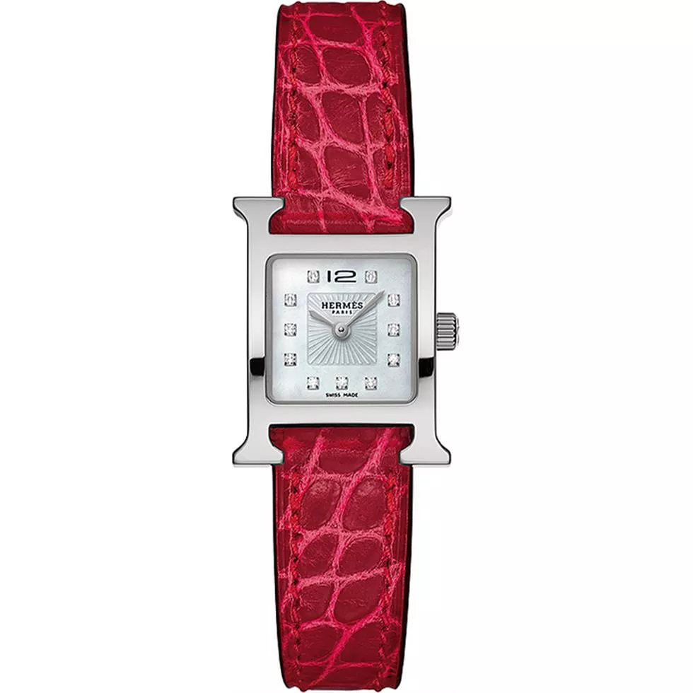 Hermes H Hour 036746WW00 Small PM Watch 21x21mm