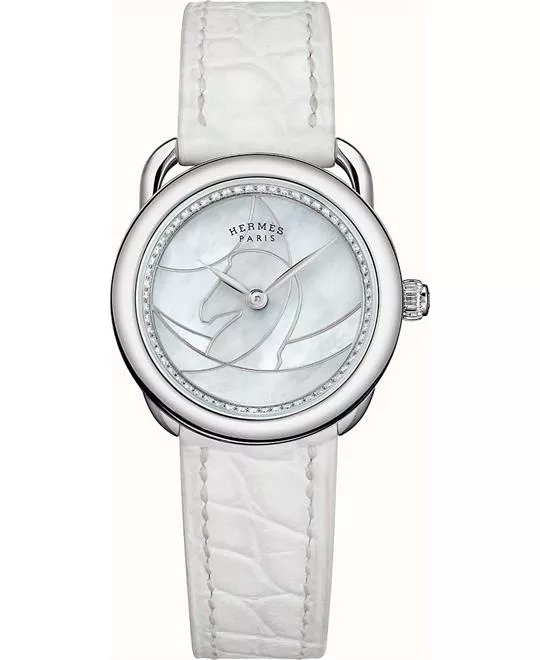 Hermes Arceau Cavales W045231WW00 Diamond Watch 28mm